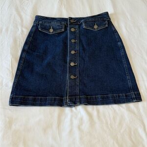 LOFT Dark Blue Denim Skirt